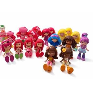 25 Lot Strawberry Shortcake 2000s Dolls W/Furniture Lemon Orange +